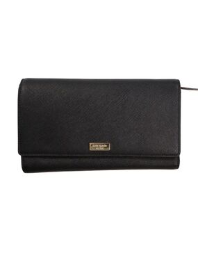 Kate Spade Black Saffiano Leather Continental Wallet Zip Around